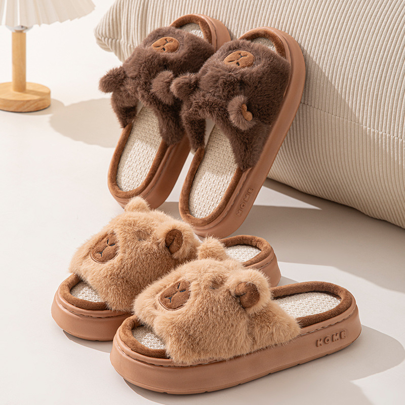 Hemp Cartoon Women's Slippers  – обзор и цена Embroidery Flat Shoes