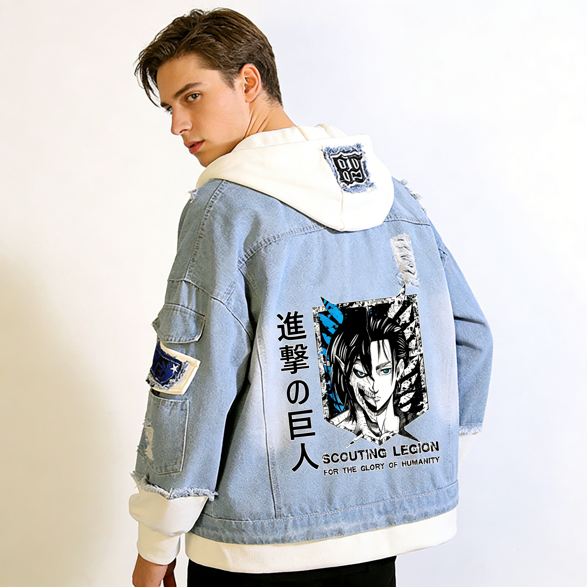 Attack on Titan Anime Denim Ja – обзор и цена Embroidery Jacket Jeans