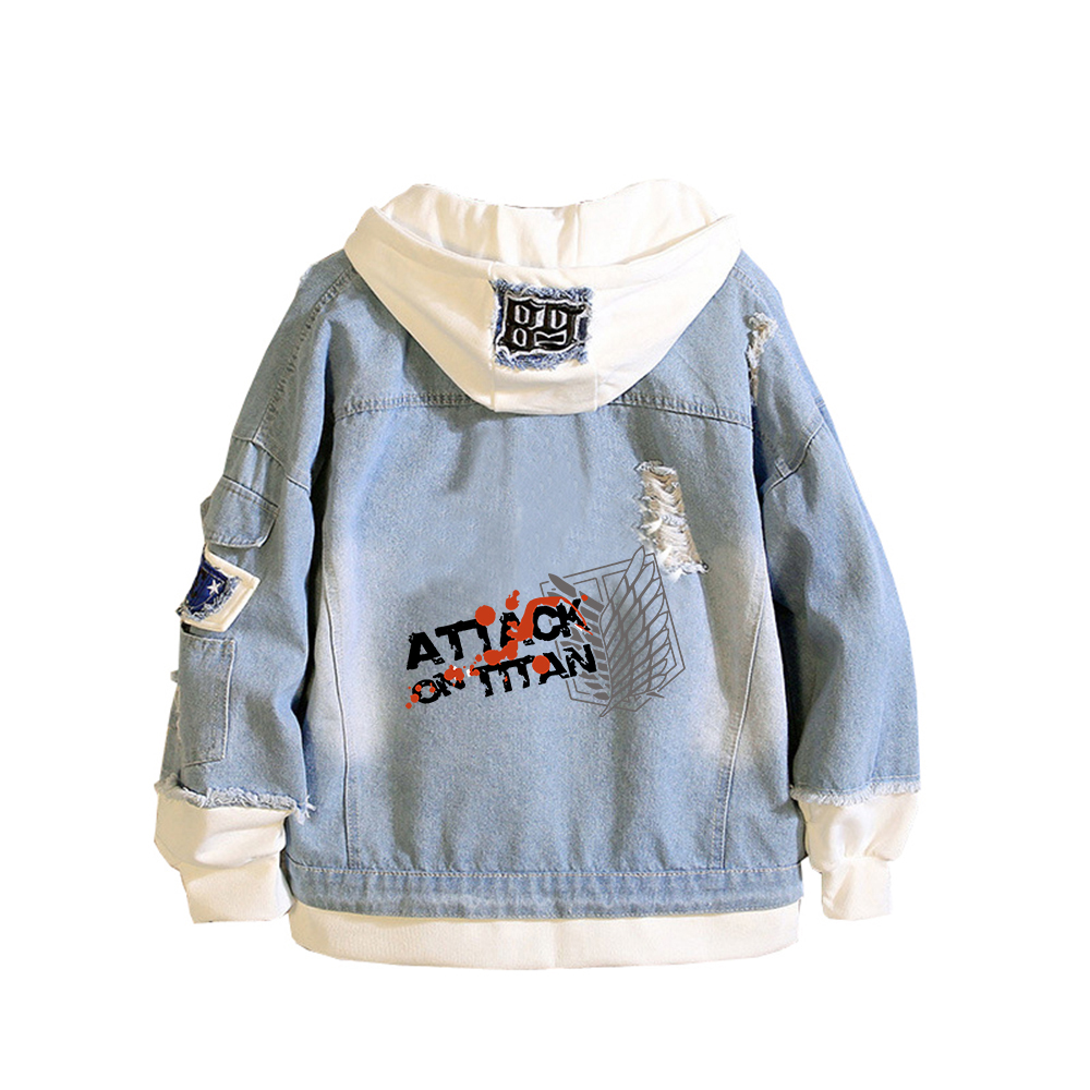 Attack on Titan Anime Denim Ja – обзор и цена Embroidery Jacket Jeans