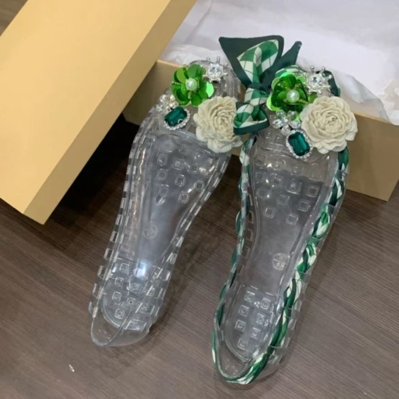 New Style Square-toe Open-toe  – обзор и цена Embroidery Flat Shoes