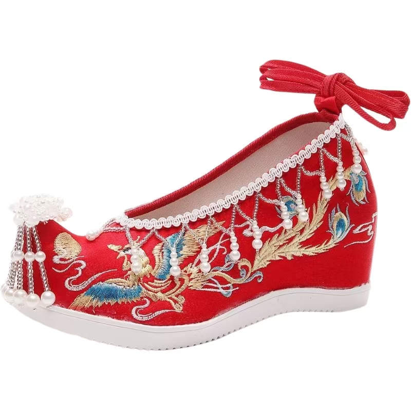 Women New Red Embroidered Wedd – обзор и цена Embroidery Shoes