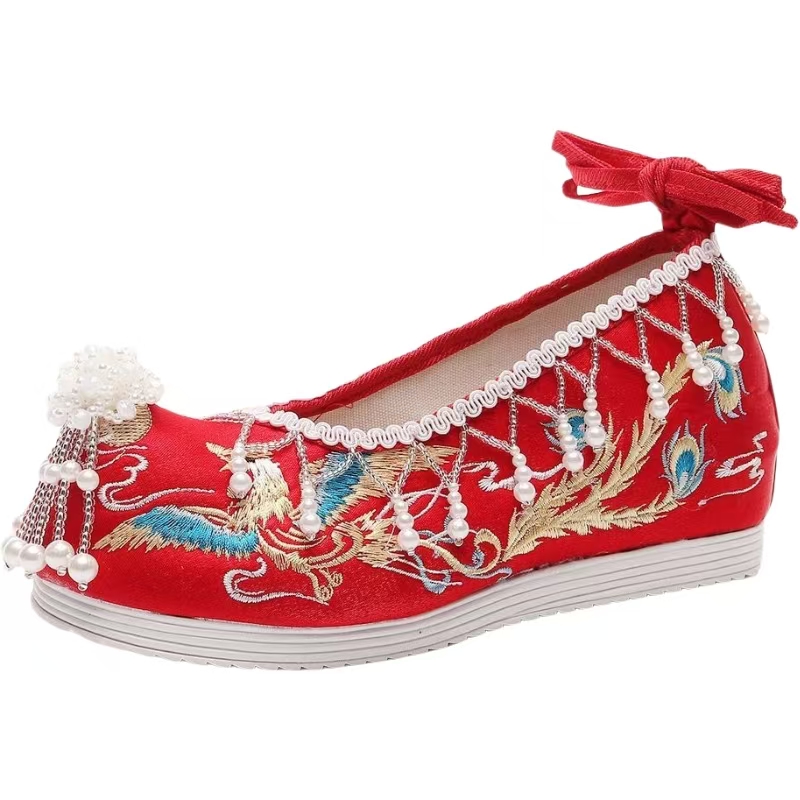 Women New Red Embroidered Wedd – обзор и цена Embroidery Shoes