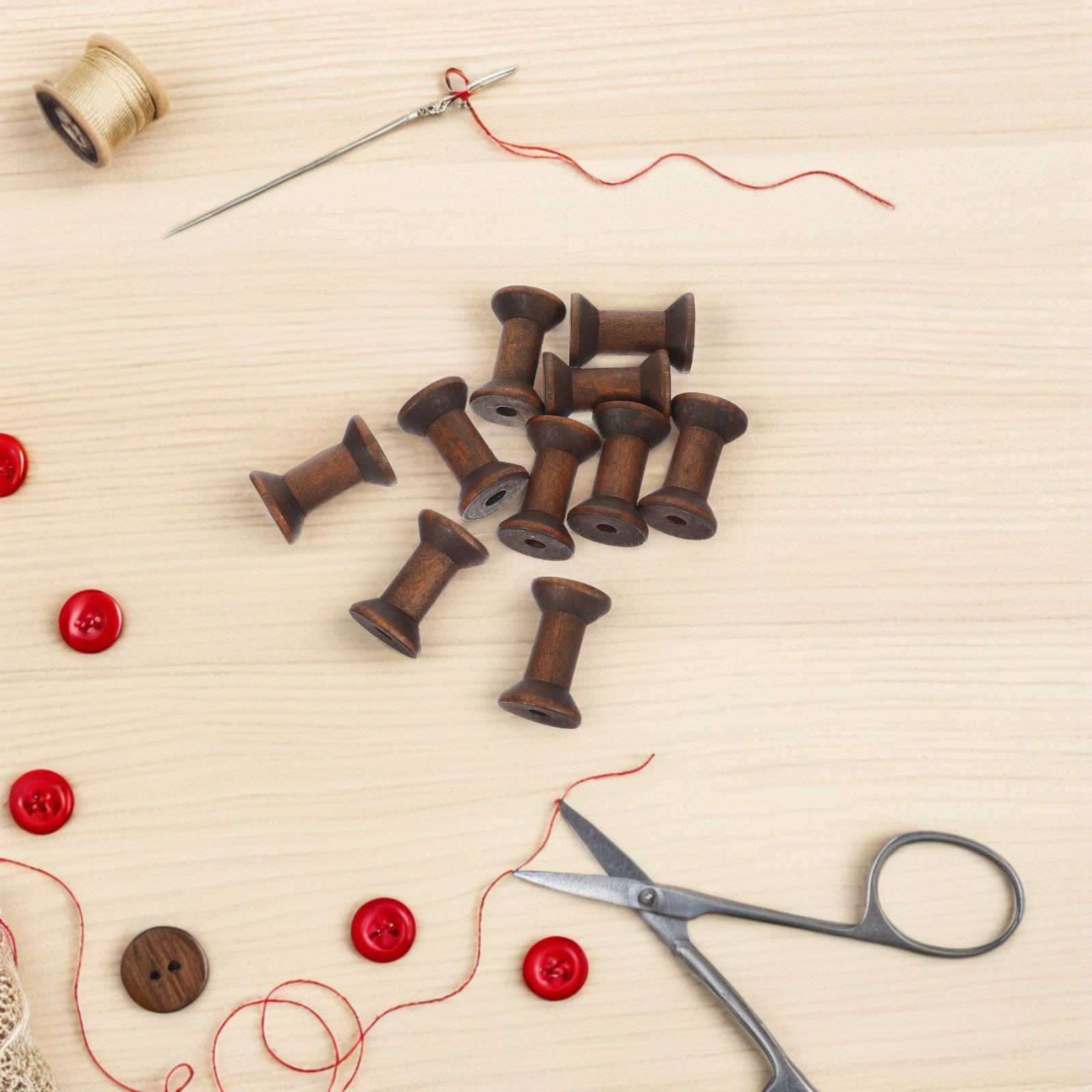 10Pcs Handcrafted Wooden Spool – обзор и цена Embroidery Ribbon