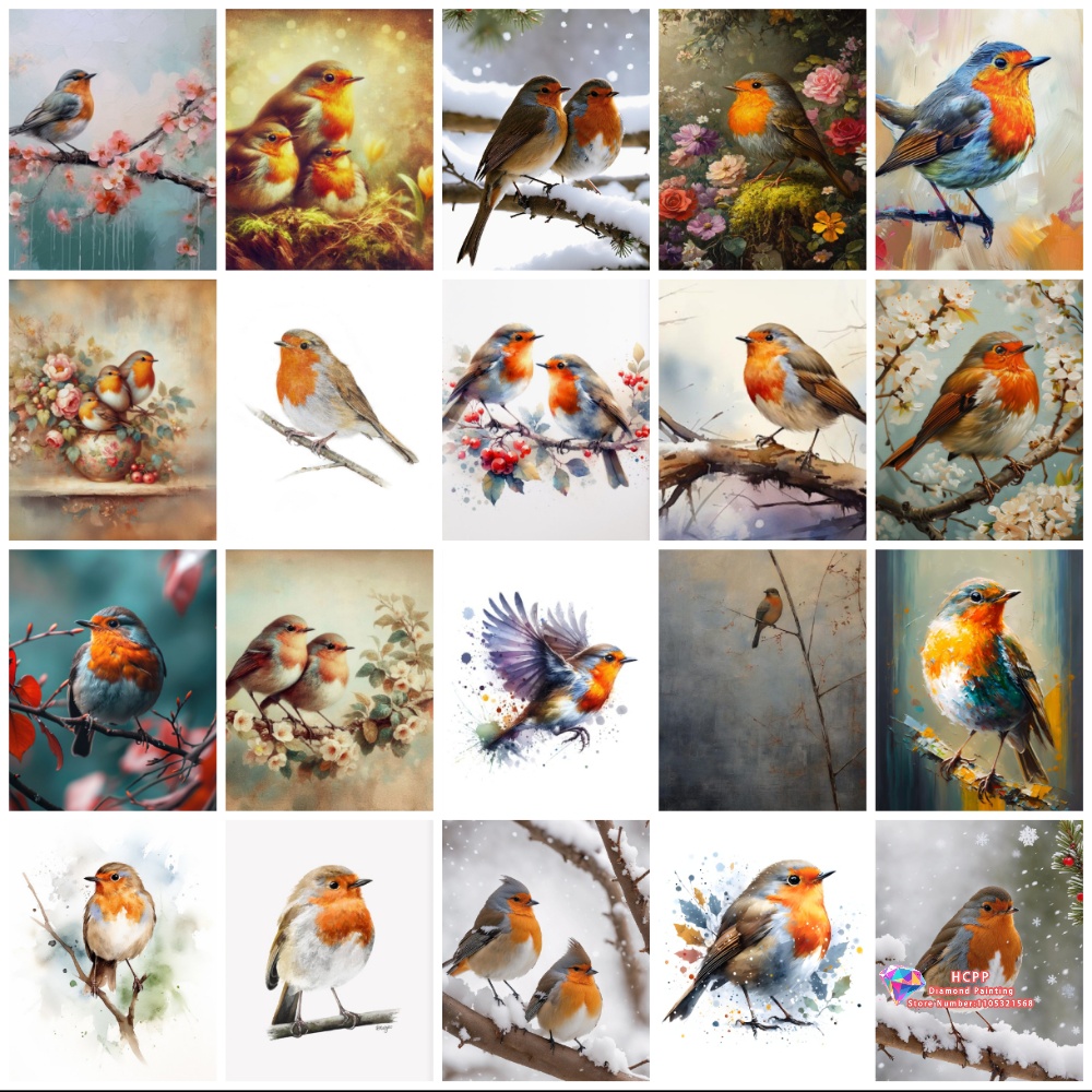 unframe Robin Bird Cute Robin  – обзор и цена Embroidery Kit Set