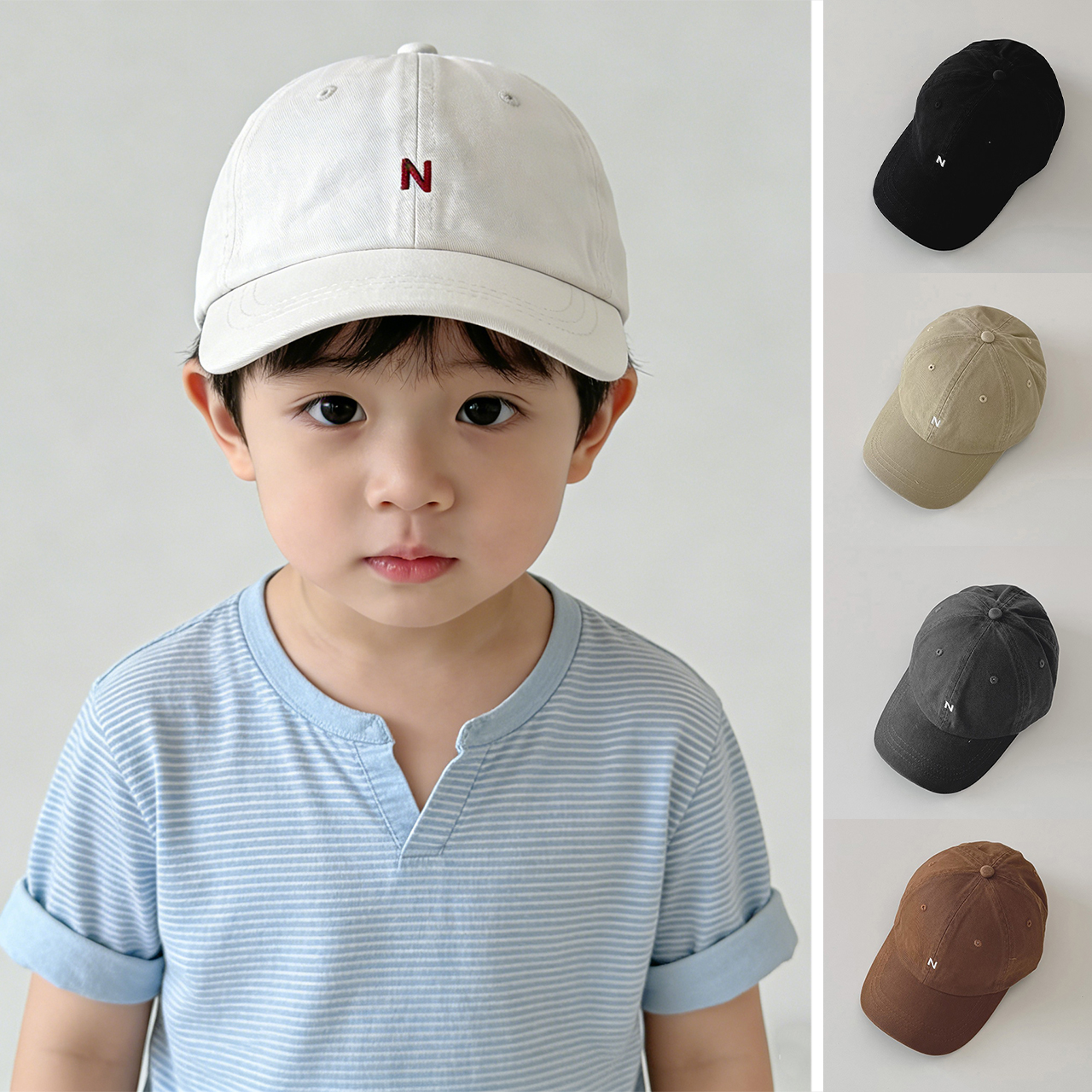 N-Letter Baby Peaked Hat Solid – обзор и цена Embroidery Letter N
