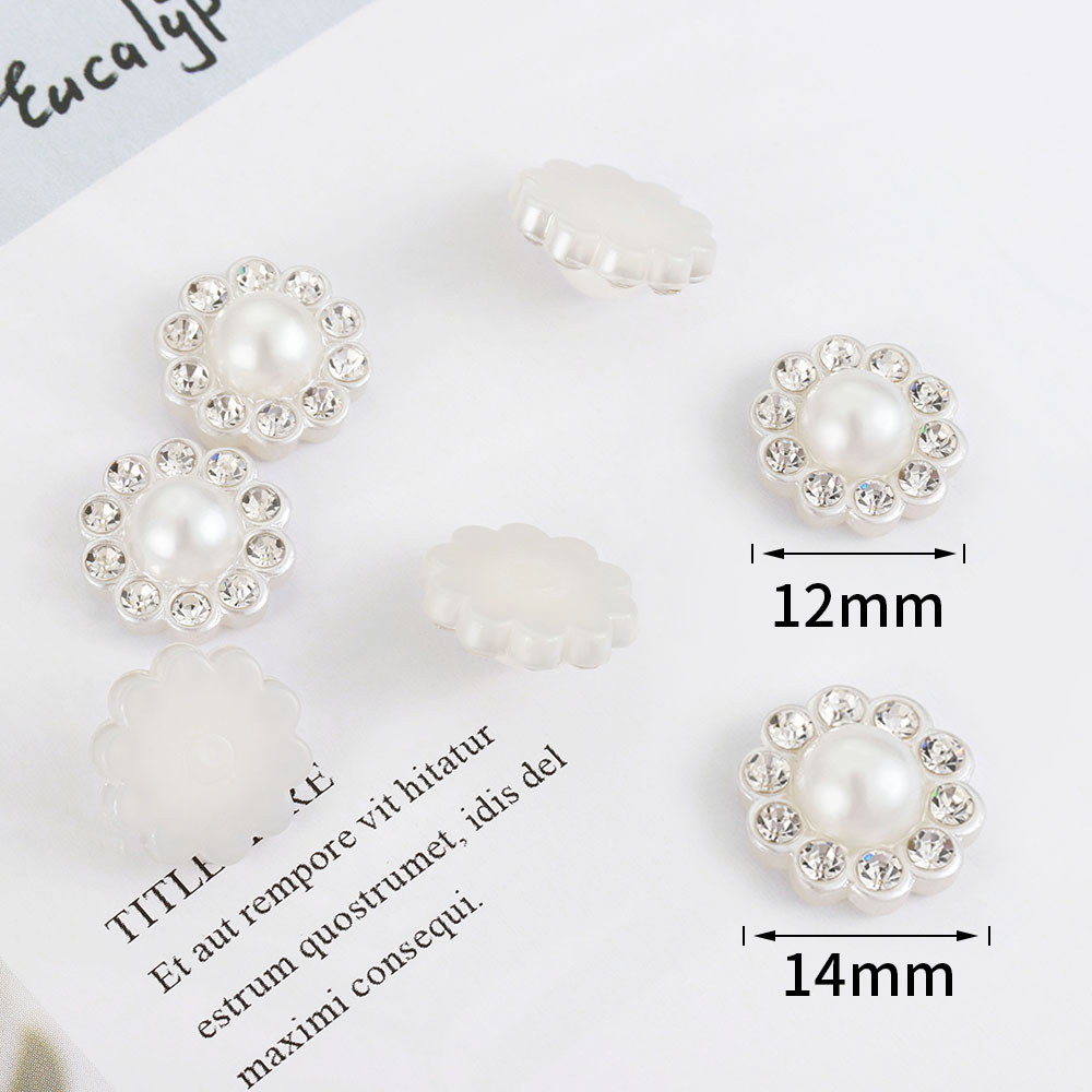 50pcs White Flat Imitation Pea – обзор и цена Embroidery Simple