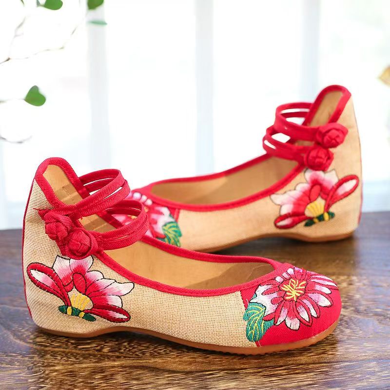 Woman Wedges Embroidered Cloth – обзор и цена Embroidery Shoes