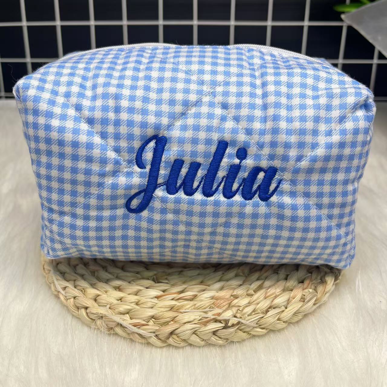 Large Capacity Striped Cosmeti – обзор и цена Embroidery Name
