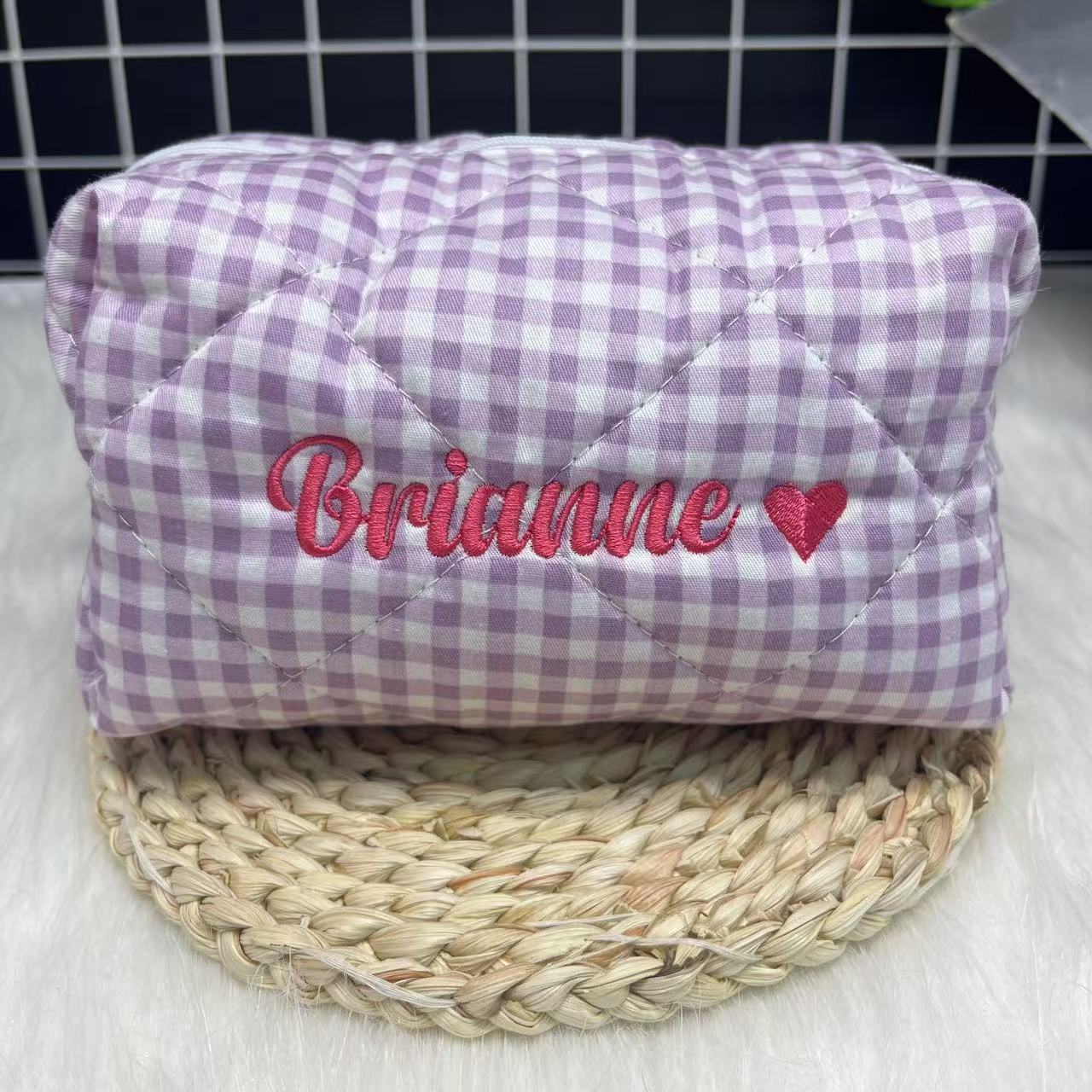 Large Capacity Striped Cosmeti – обзор и цена Embroidery Name