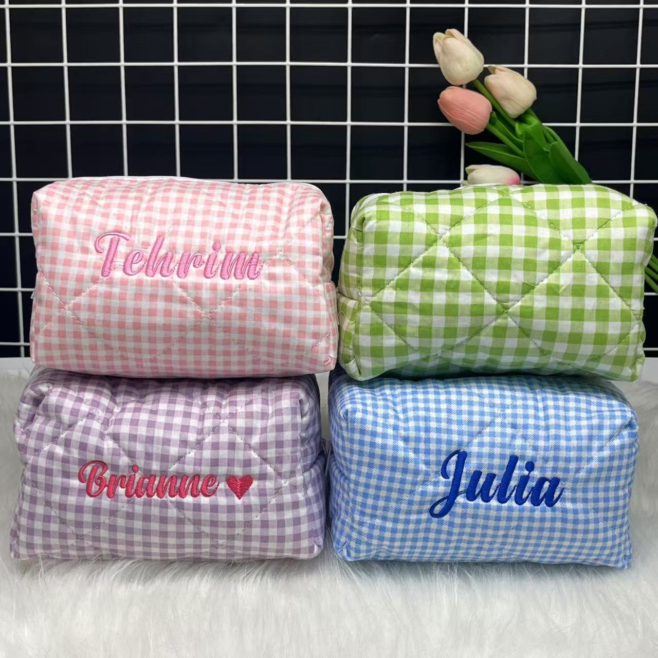Large Capacity Striped Cosmeti – обзор и цена Embroidery Name