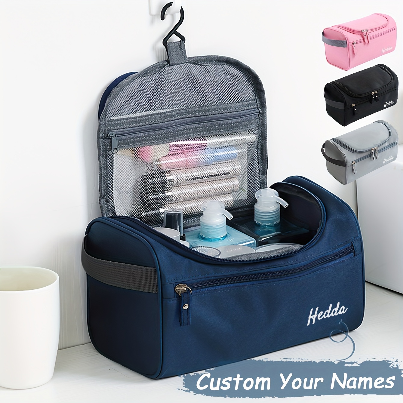 Custom Name Hanging Toiletry B – обзор и цена Embroidery Name Designs