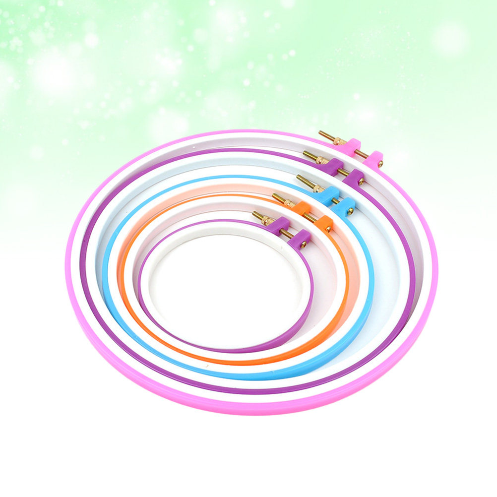 5Pcs Embroidery Hoop Set Plast – обзор и цена Embroidery Frame